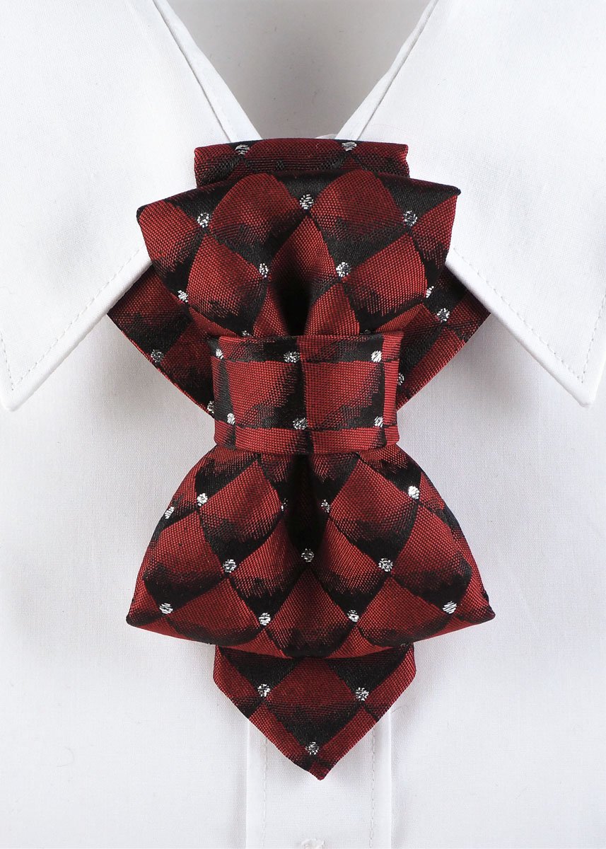 Burgundy bow tie "Burgundy diamond", Burgundy bow tie "Burgundy diamond" is perfect for both the groom and the guest of a solemn wedding. Both for a luxurious dinner and an important day at work.
