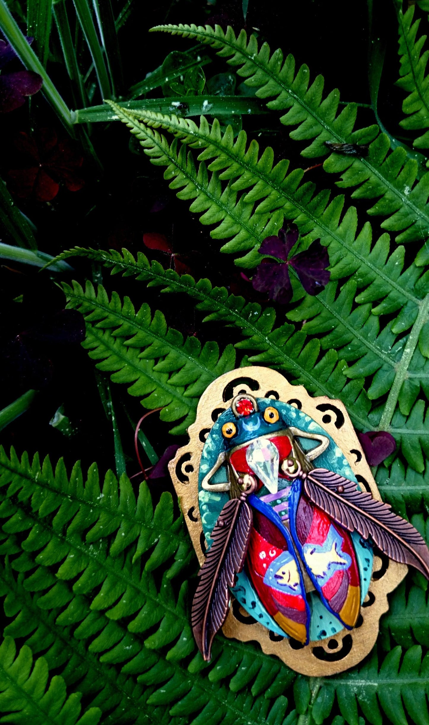 BROOCH FISH created by painter Marijus Piekuras