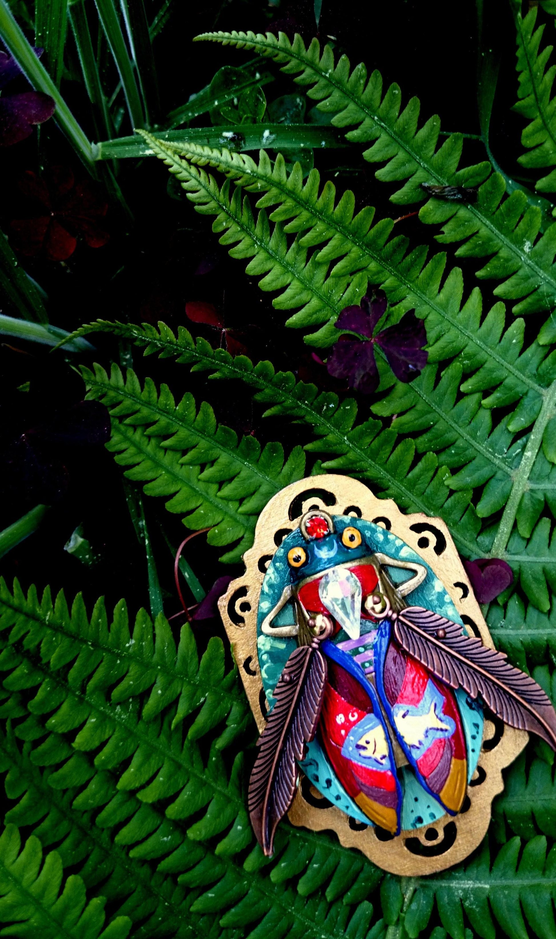 BROOCH FISH created by painter Marijus Piekuras