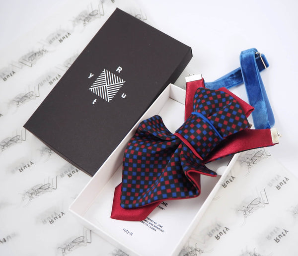 Hopper bow tie Ruty Design Bow Tie Original vertical bow tie Hand made, tie for women with gift pack