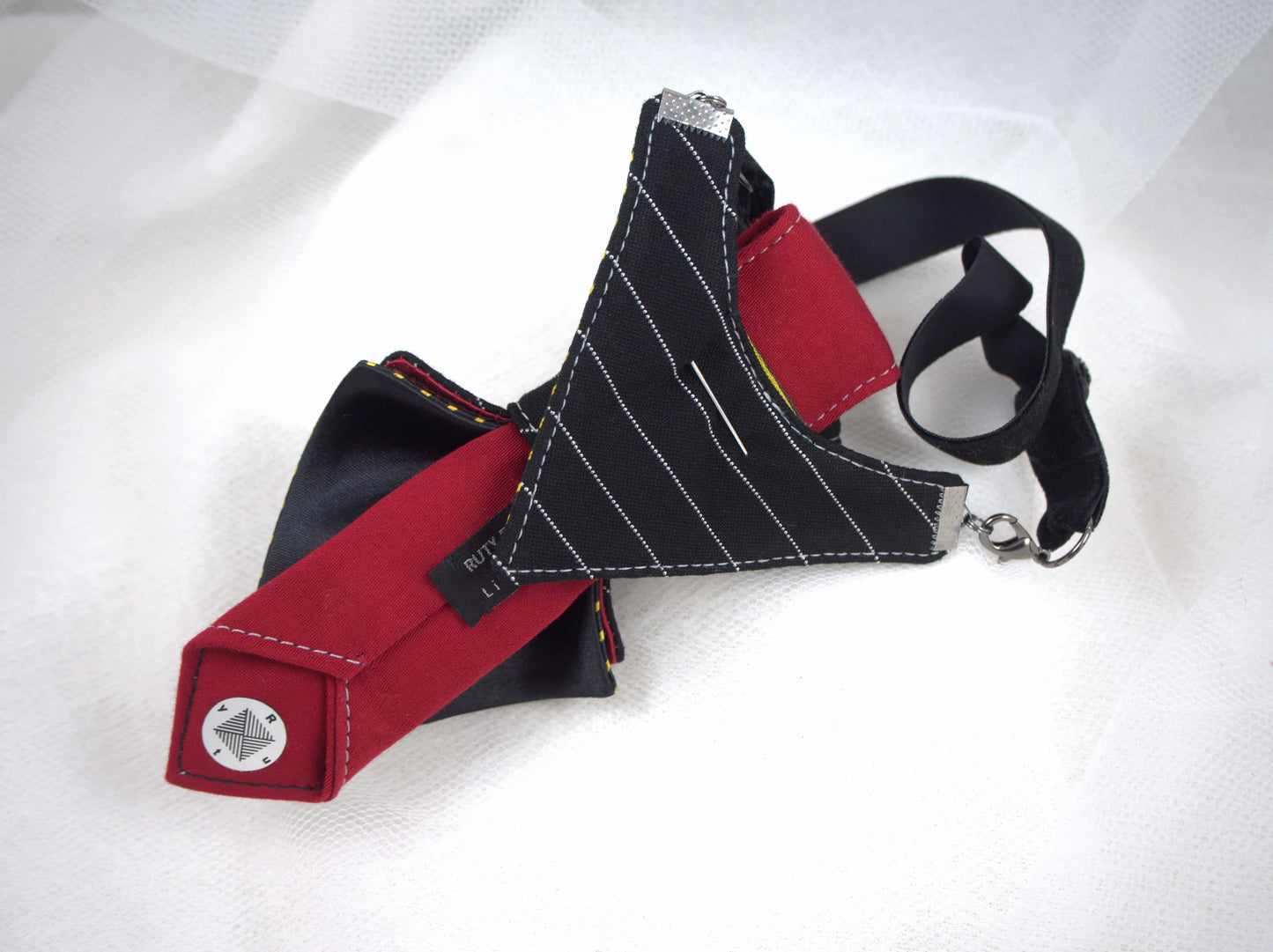 HOPPER TIE VENICE II  FOR LADIES, Tie for women, women neck accessorie, bow tie for her, colorful tie for women, hopper tie for women, ruty design for women, kaklaraištis moterims, moteriška peteliškė sukurta Rūtos Piekurienės peteliškė