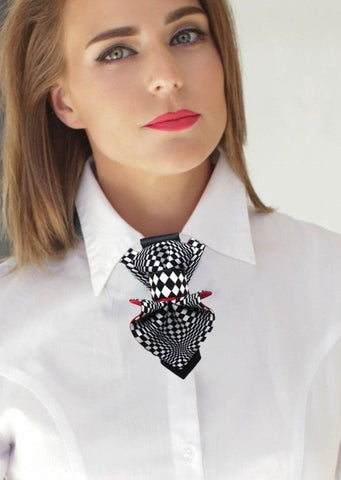Hopper tie "Chess Jabot" for ladies