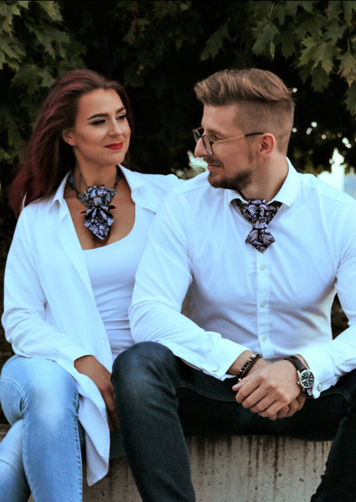BOW TIE "THE ORIENTAL TALE" SET Ruty design Bow tie ruty