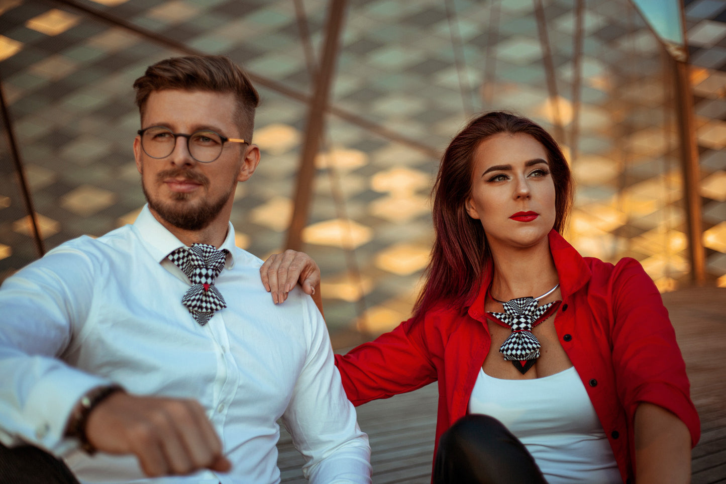 Matching Checkered ties for him and her