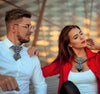 Men and women checkered ties