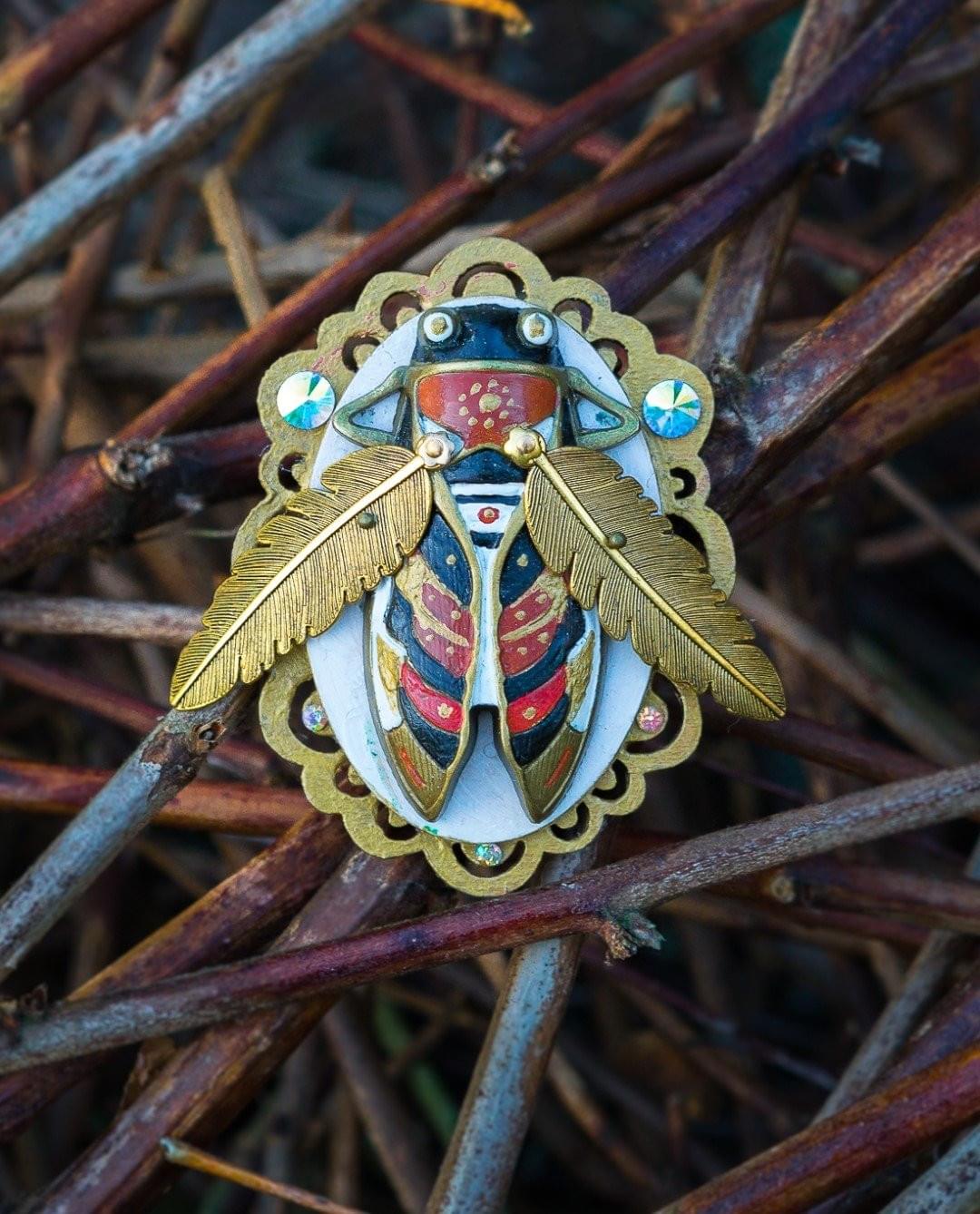 BROOCH SPAIN created by painter Marijus Piekuras