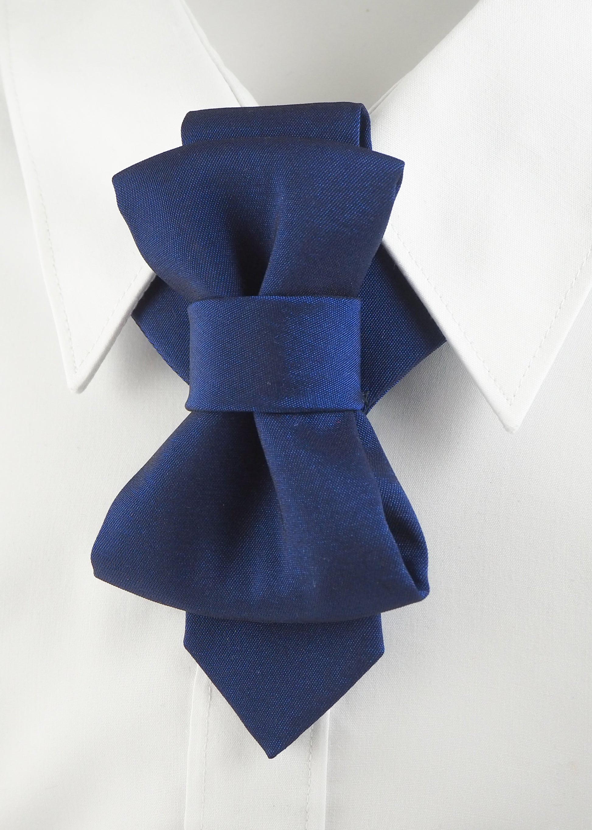 navy blue necktie, handmade wedding tie, elegant bow tie, unique groom accessory, modern neckwear, layered necktie, men's formal tie, performer tie, musician accessory, deep blue tie, minimalist tie, stylish men's accessory, stage outfit, luxury necktie, ruty design tie HOPPER TIE LACONIC