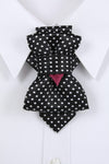 HOPPER TIE WHITE DOT, Bow tie hopper tie, Ruty Design, Bow tie, Vertical hopper hand made a high-quality tie, black bow tie, Men's tie, Black hopper tie, HOPPER TIE WHITE DOT BOW TIE