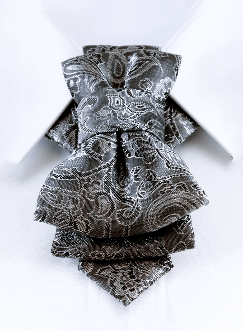 HOPPER TIE SILVER GARDEN, Hopper bow tie Ruty Design Bow Tie Original vertical bow tie Hand made