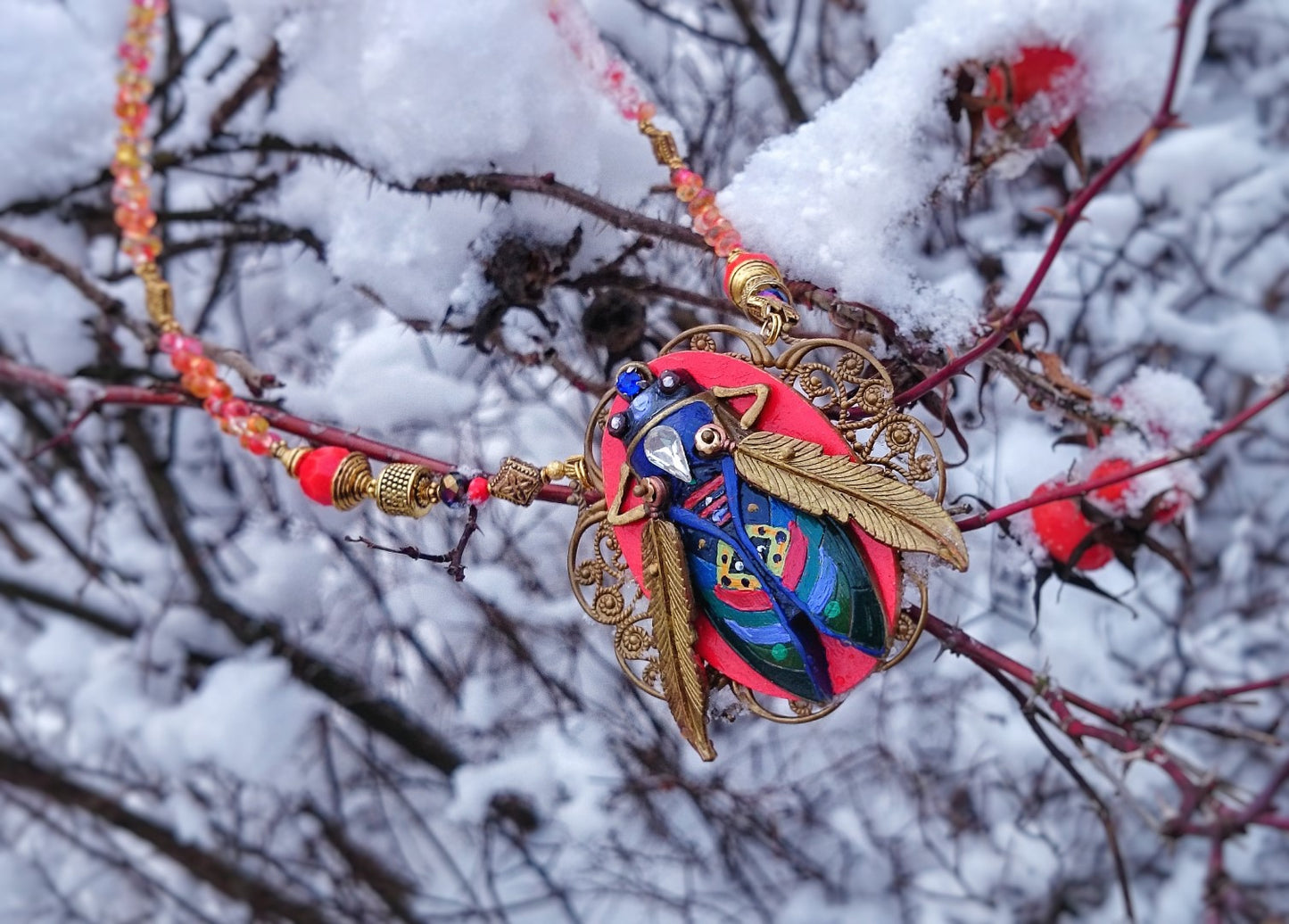 NECKLACE MEXICAN created by painter Marijus Piekuras