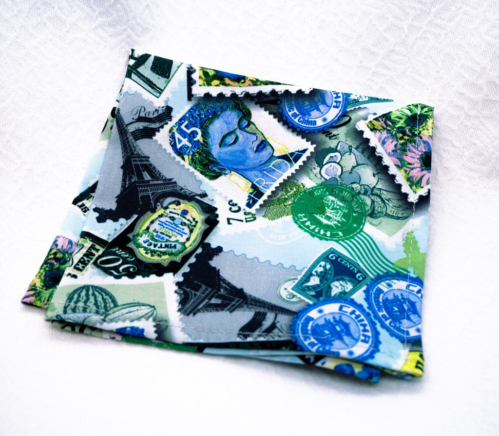Pocket square "Postage stamps "