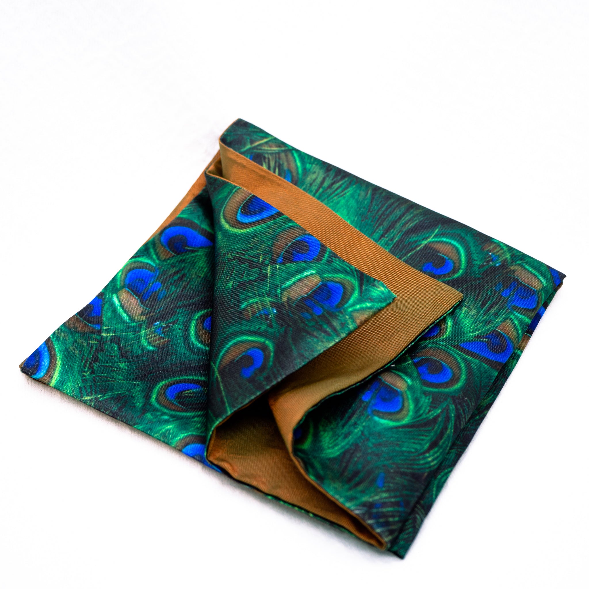 Pocket square "Peacock feather "