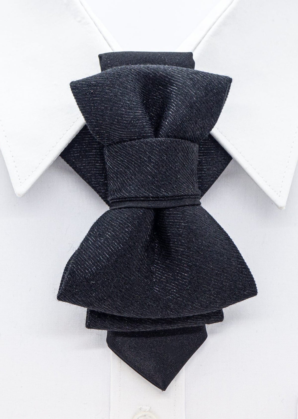 HOPPER TIE "THE BLACK SHINING" Ruty design Bow tie ruty