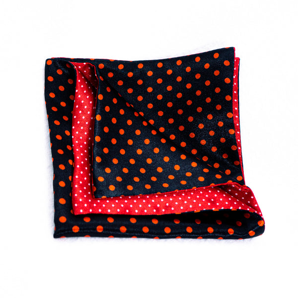 Pocket square "Red and dotted"