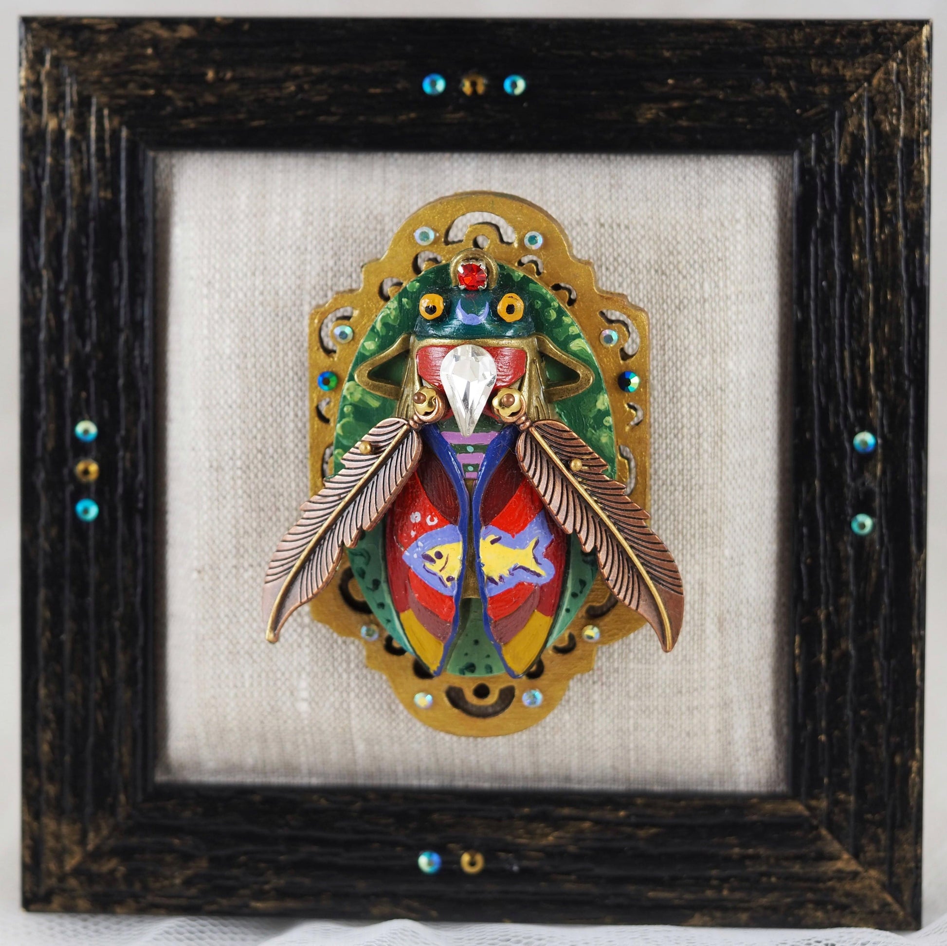 BROOCH FISH created by painter Marijus Piekuras