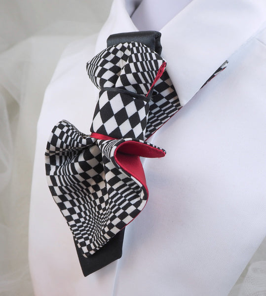 checkered women's tie