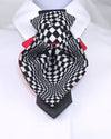 checkered jabot for ladies
