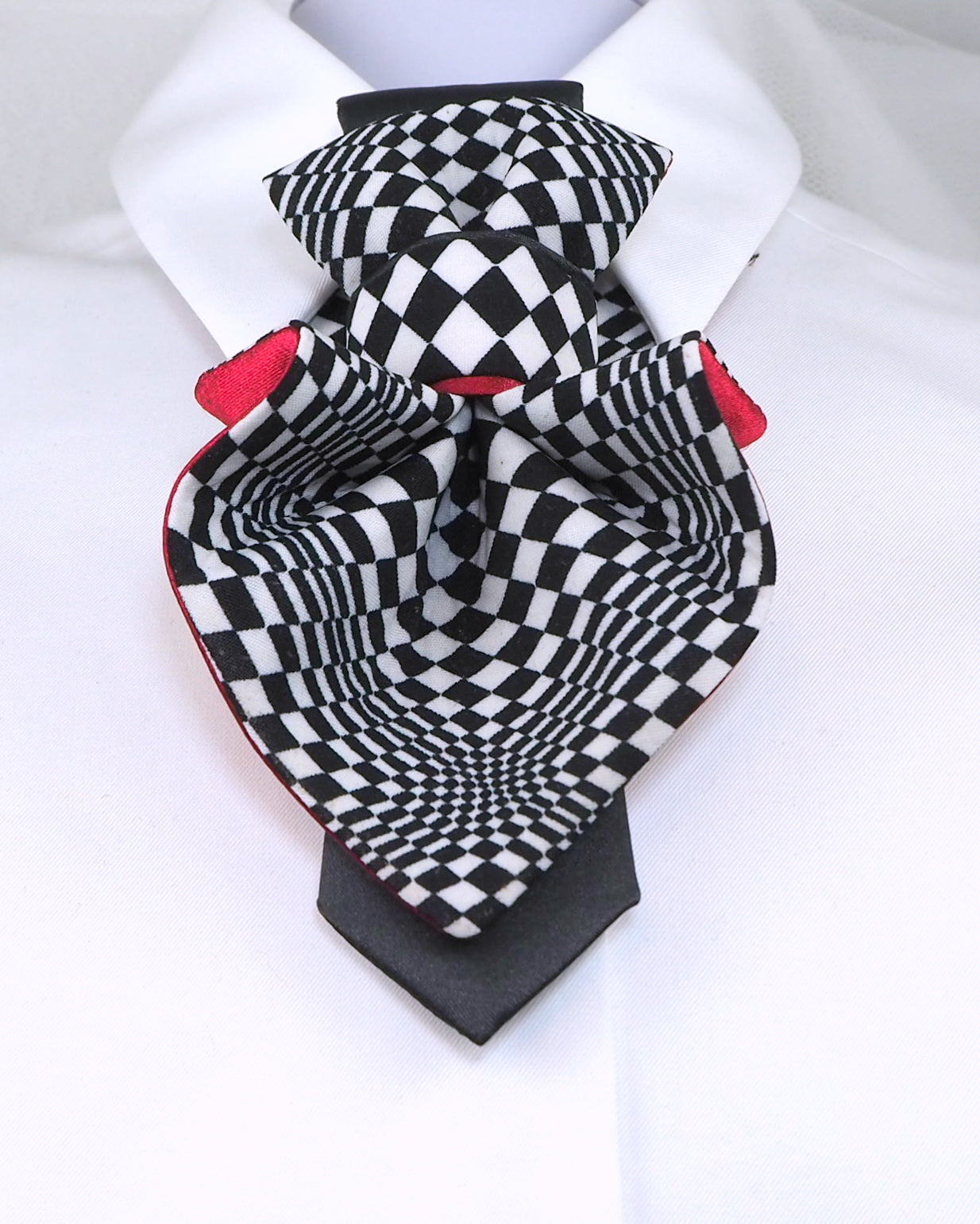 checkered jabot for ladies
