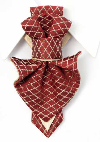 Female bow tie "Red Gothic", women's necktie,  red tie for lady