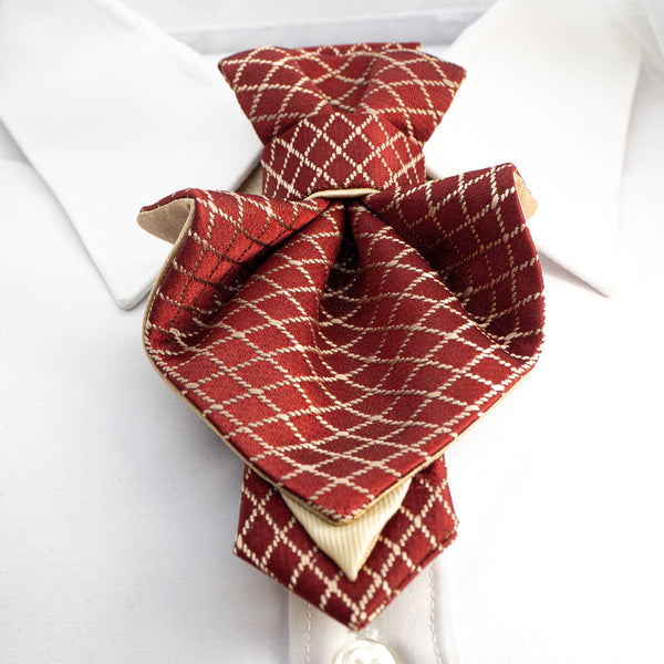Female bow tie "Red Gothic", women's necktie,  red tie for lady 