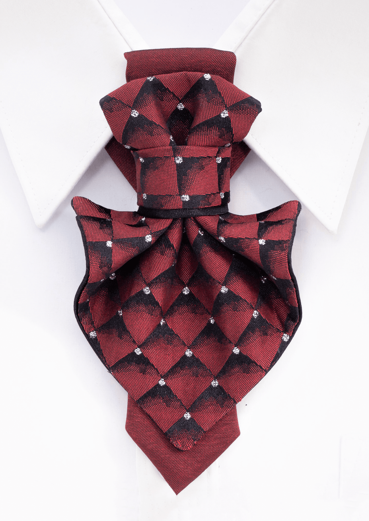 ELEGANT WOMEN' BOW TIE "BURGUNDY DIAMOND" Unique handmade bow ties ruty