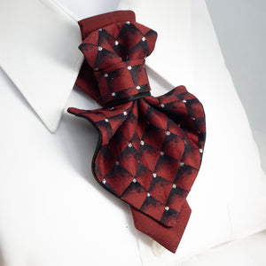 Unique Elegant women' bow tie  "Burgundy diamond"