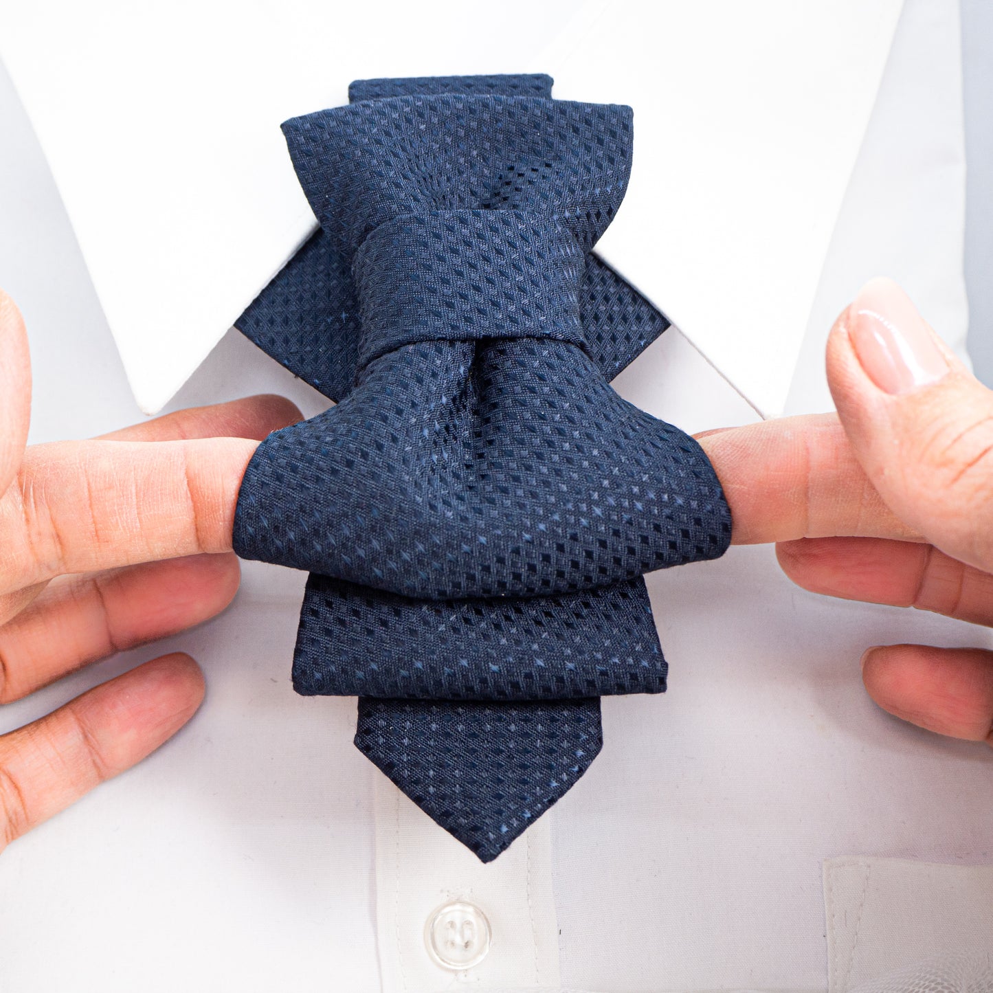 Wedding bow tie "ROMAN", Blue necktie for groom, Blue necktie for gift, Hopper tie "Roman", Kitoks kaklaraištis, kitokia peteliškė