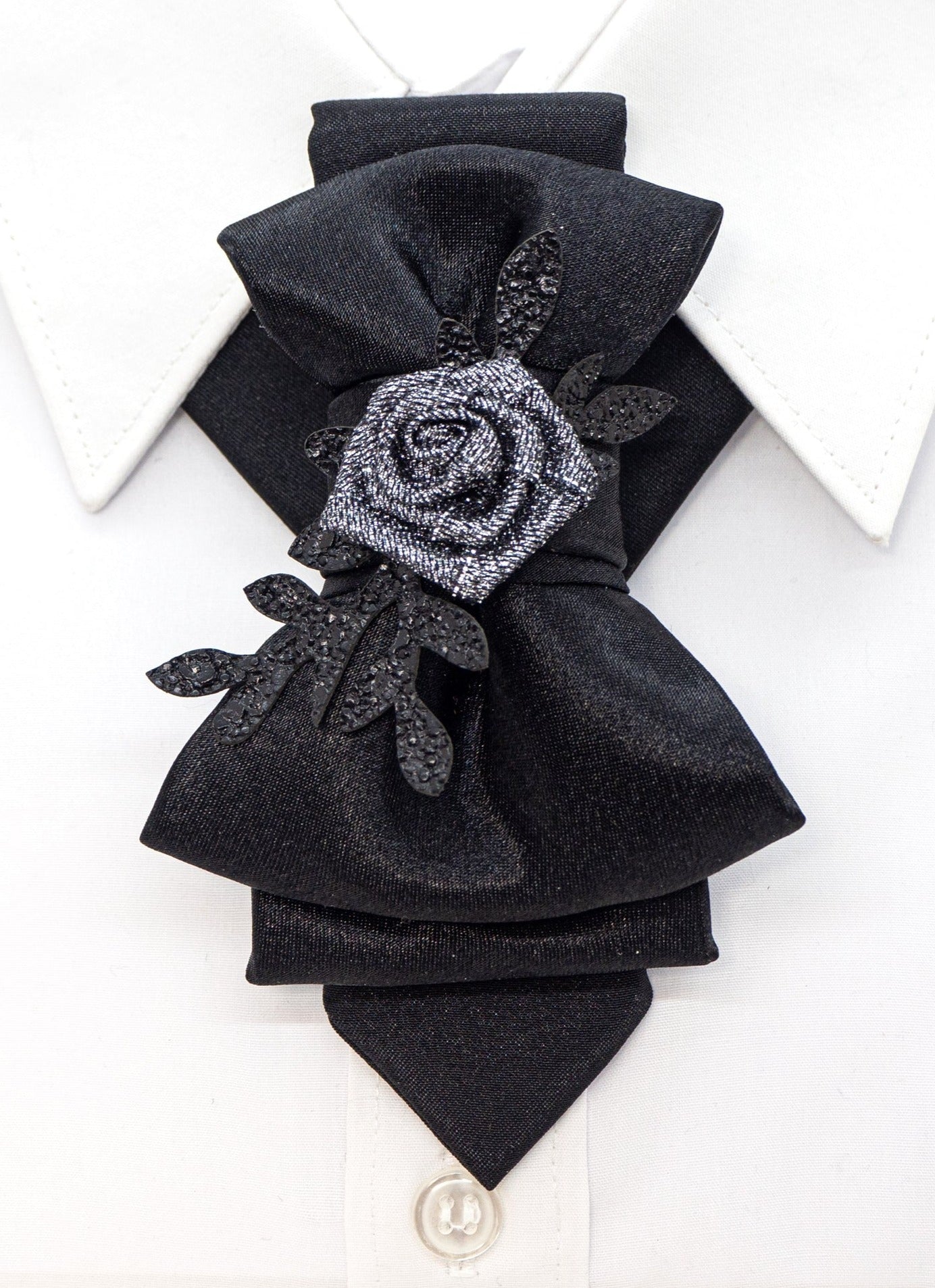 Handmade black necktie for women
Unique black necktie design
Luxury handmade necktie
Elegant womens necktie
High-quality black necktie
Black necktie with rose detail
Unisex luxury black tie
Artistic handmade necktie
Modern vertical bow tie
Statement necktie for special occasions
Fashionable black tie for musicians
Perfect necktie for weddings and events
Handmade necktie for a bold look
Designer necktie for formal wear
Sophisticated black tie for women