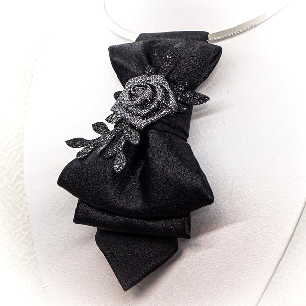 BOW TIE "SILVER ROSE"