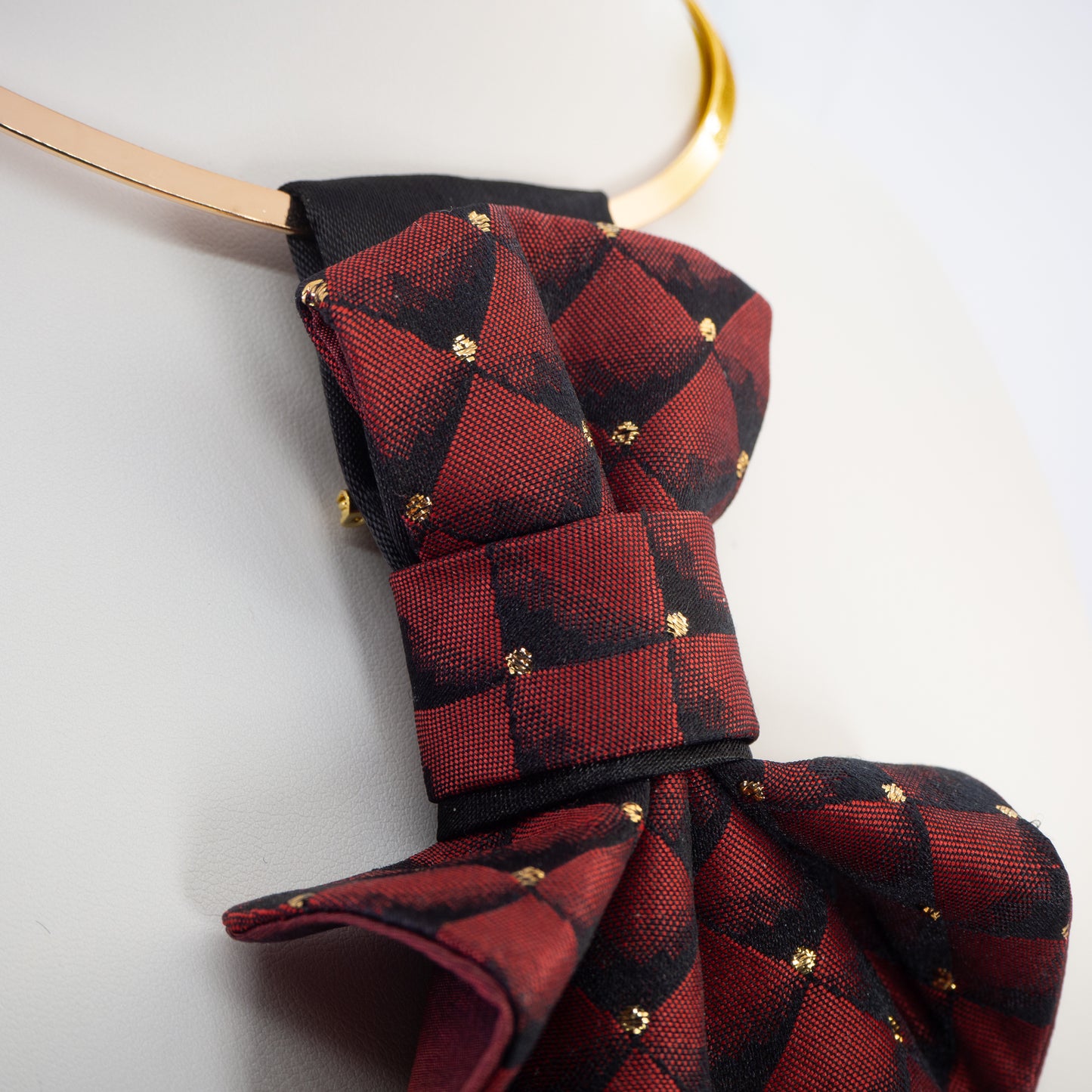 bordo Jabot necktie for women  Burgundy diamond necktie, modern jabot, red jabot necktie for women, unique bow tie for ladies, femme evening neckwear accessory, stylish neckwear for women, luxury handmade women’s tie, artistic women’s neck accessory, elegant statement necktie, designer jabot for special occasions, feminine formal neckwear, original artisan necktie, handmade fashion jabot bow, baroque-style women’s jabot, fashionable women's cravat