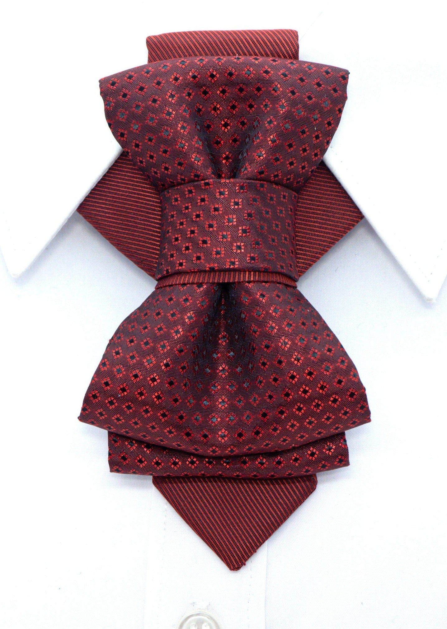 Red wedding bow tie, Red necktie for groom, bow tie for men
