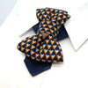 Bow tie with triangles, colorful bow tie, Blue hopper tie, vedding necktie