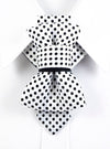 White necktie with black polka dots, short handmade luxury design for women

Elegant women's necktie, white with black dots, artistic modern accessory

Handmade polka dot necktie, unique fashion tie for stylish women

Short necktie for women, white fabric with black polka dots, chic and bold

Luxury necktie alternative to bow tie, handmade for modern elegant style

Black and white polka dot tie, artistic neck accessory for women

Unique women’s tie, white with black dots, formal and creative fashion piece