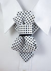 White necktie with black polka dots, short handmade luxury design for women

Elegant women's necktie, white with black dots, artistic modern accessory

Handmade polka dot necktie, unique fashion tie for stylish women

Short necktie for women, white fabric with black polka dots, chic and bold

Luxury necktie alternative to bow tie, handmade for modern elegant style

Black and white polka dot tie, artistic neck accessory for women

Unique wmen’s tie, white with black dots, formal and creative fashion piece

