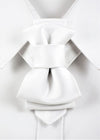HOPPER TIE WHITE WHITE (Wedding tie), white wedding bow tie
