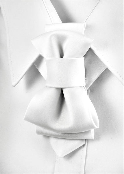 white wedding bow tie, HOPPER TIE WHITE WHITE (Wedding tie), white wedding bow tie