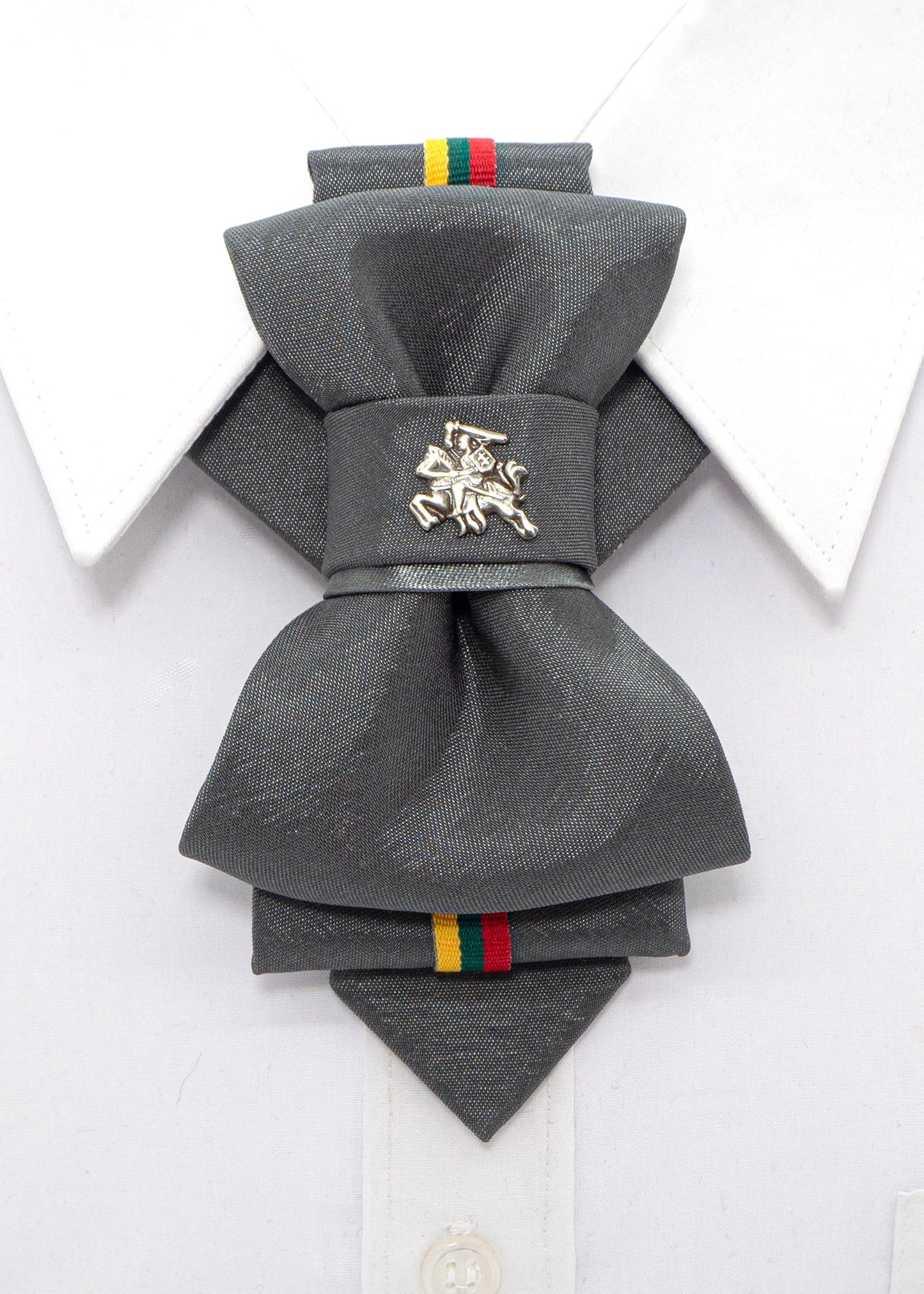 Novelty tie, Lithuania flag tie, Lithuania tie with Vytis symbol, Bow tie hopper tie, Ruty Design, Bow tie, Vertical hopper hand made tie, Tie for groom, Novelty tie