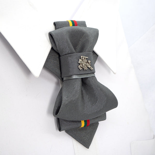 Novelty tie, Lithuania flag tie, Lithuania tie with Vytis symbol side view
