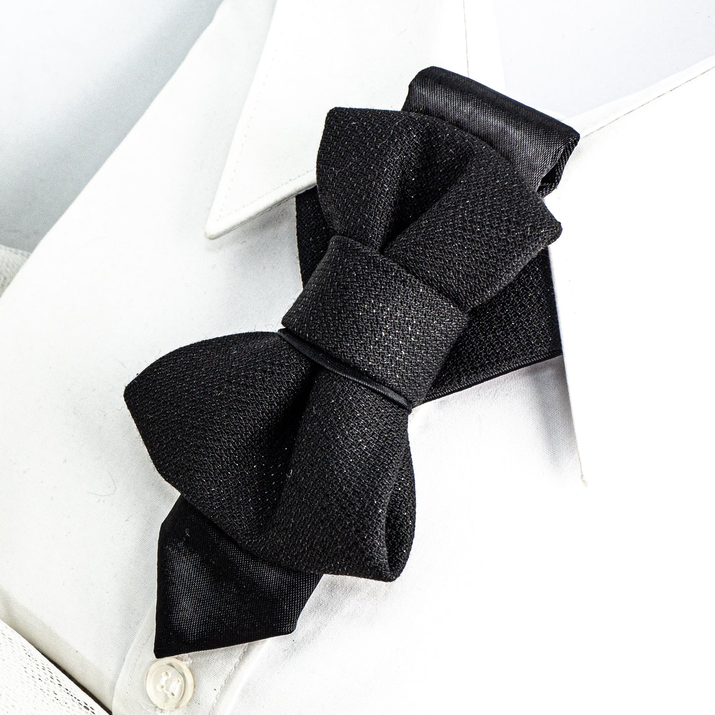 Unique reinvented design black Wedding bow tie Original elegant black bow tie, Unique wedding black bowtie, Bow tie for stylish, Hopper tie BLACK PEARL; by Rūta Piekurienė Handmade Necktie
Luxury Necktie
Unique Design Tie
Perfect Gift for Him
Elegant Neckwear
Men’s Fashion Tie
Modern Necktie
Formal Necktie
Unisex Tie
Wedding Necktie
Stylish men’s Tie
Artisan Accessories
Chic Fashion Tie
Statement Neckwear
Tailored Necktie