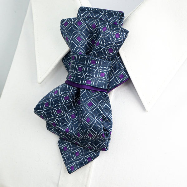 Unique purple bow tie for weddings by rutydesign, Blue Violet hopper tie "mosaic",  Purple Wedding tie
