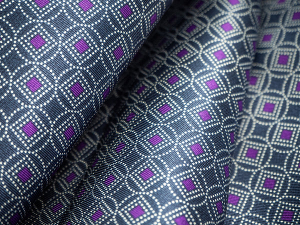 Pocket square for Unique purple bow tie for weddings by rutydesign, Blue Violet hopper tie "mosaic",  Purple Wedding tie