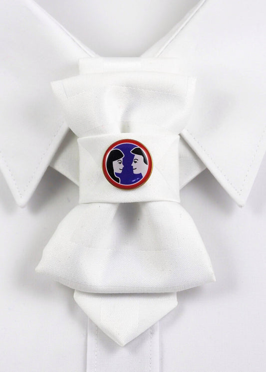 Bow Tie, Tie for wedding suite BADGE - SHE AND HE hopper tie DECOR ELEMENT