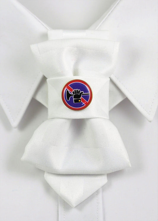 Bow Tie, Tie for wedding suite BADGE - SILENCE hopper tie DECOR ELEMENT
