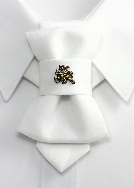 Bow Tie, Tie for wedding suite BADGE - BRASS VYTIS hopper tie DECOR ELEMENT