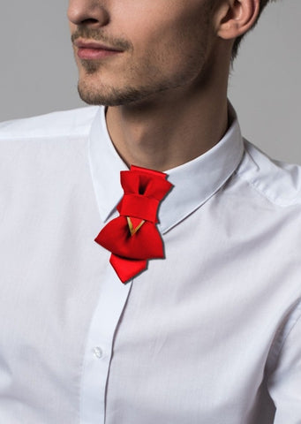 Red bow tie for weddings