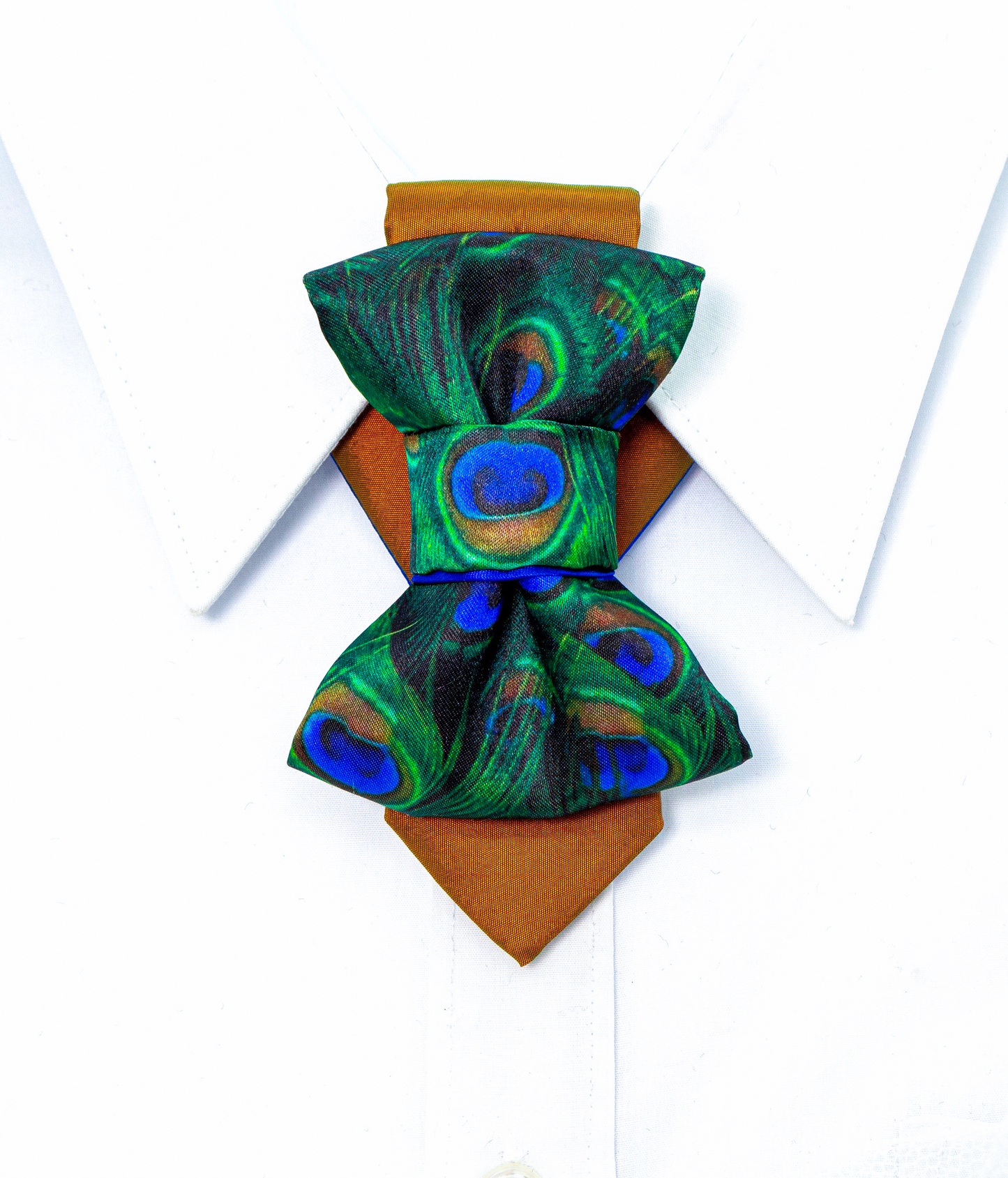 Pocket square "Peacock feather "