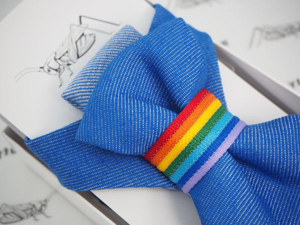 RAINBOW TIE, tie for same sex wedding, gay bow tie
