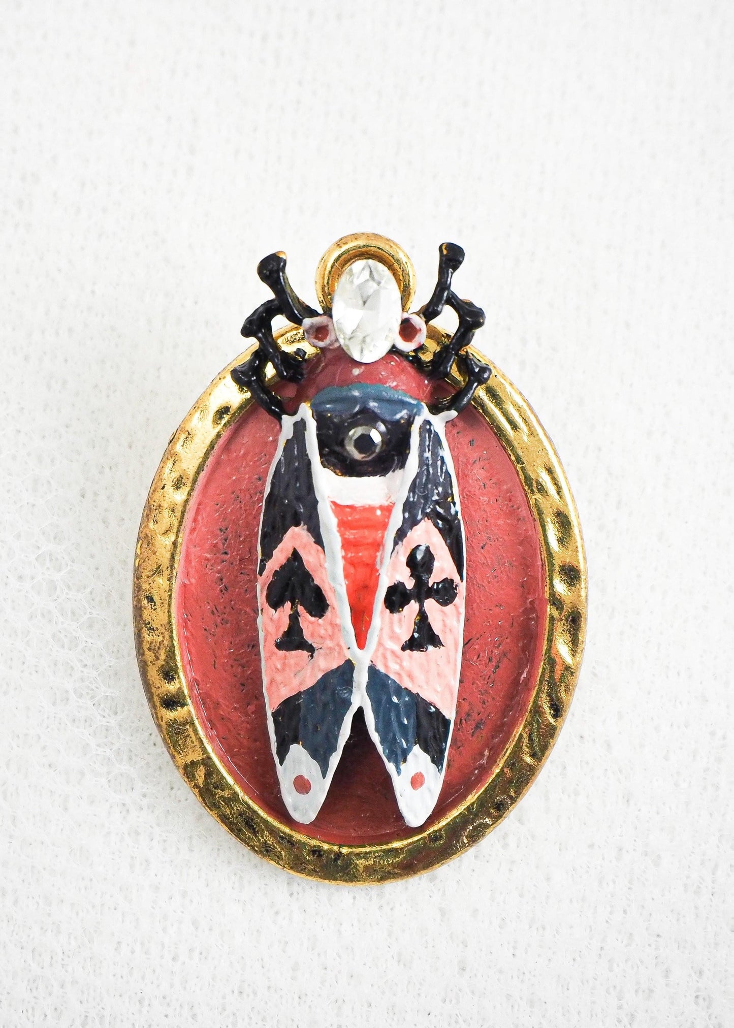 BROOCH ROSE PLAYER created by painter Marijus Piekuras