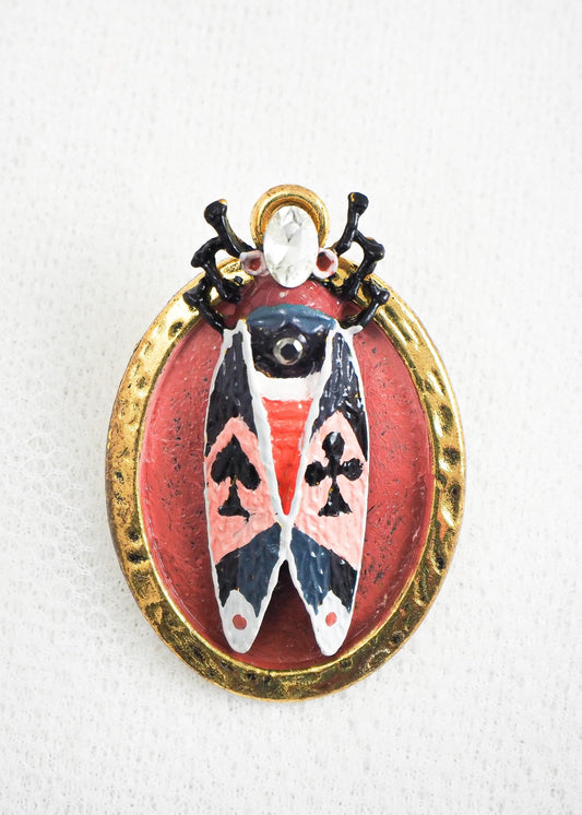 BROOCH ROSE PLAYER created by painter Marijus Piekuras
