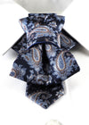 handmade luxury wedding necktie, vertical bow tie, paisley pattern tie, navy blue tie, beige blue paisley tie, groom accessory, unique mens tie, formal event tie, elegant neckwear, satin bow tie, modern classic tie, handmade bow tie, groomsmen gift, luxury tie for wedding, patterned vertical bow, navy paisley necktie, sophisticated menswear, unique wedding tie, stylish bow tie, formal mens accessory, refined tie for groom HOPPER TIE ORIENTAL TALE II